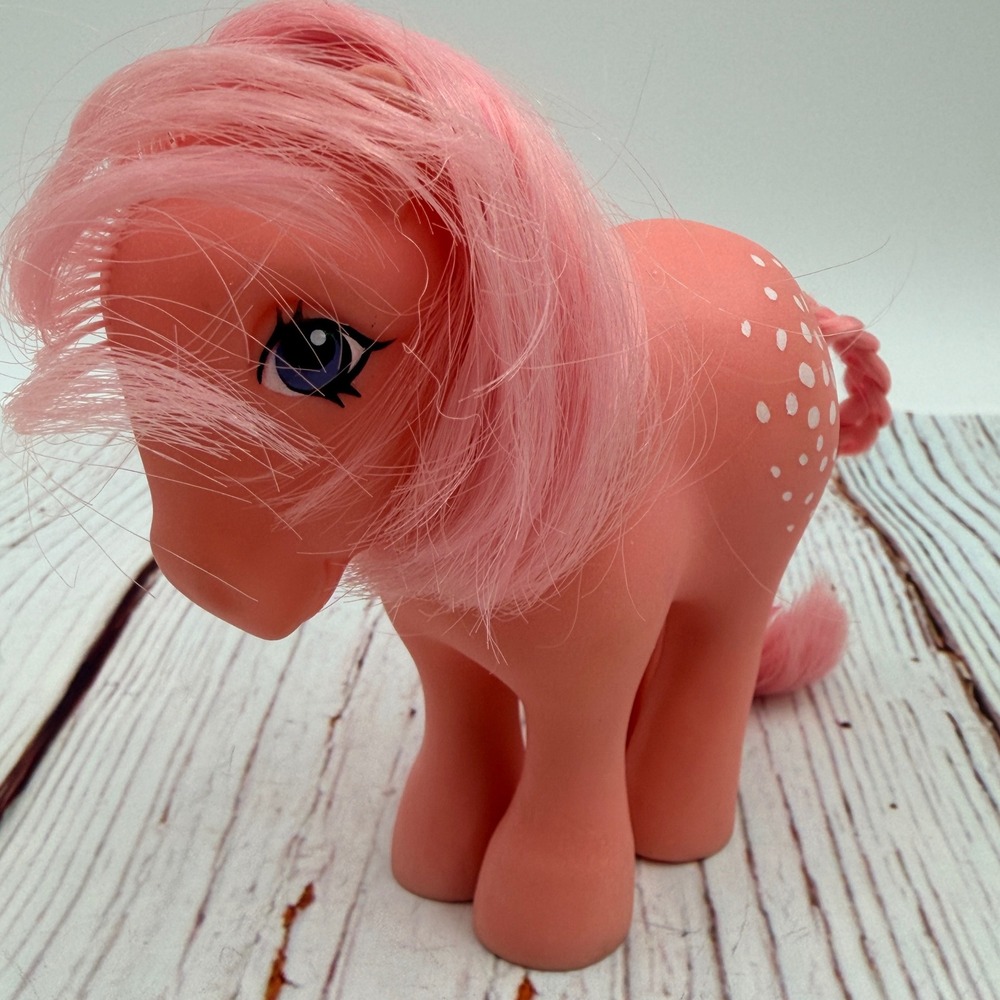 Vintage 1982 Hasbro G1 My Little Pony Cotton Candy Pink Earth Pony Toy Hong Kong
